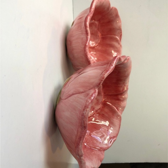 Earthenware pink Flower bowls pier 1 - Picture 7 of 7